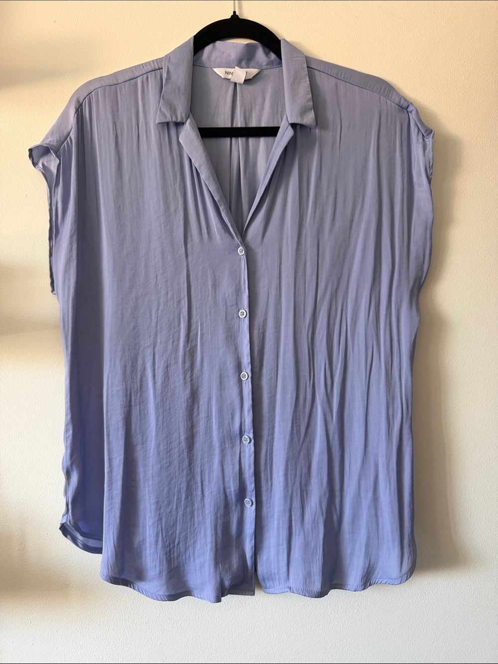 Nine West|Periwinkle Blue Button-Front Dolman Sleeve Blouse|Medium|GUC